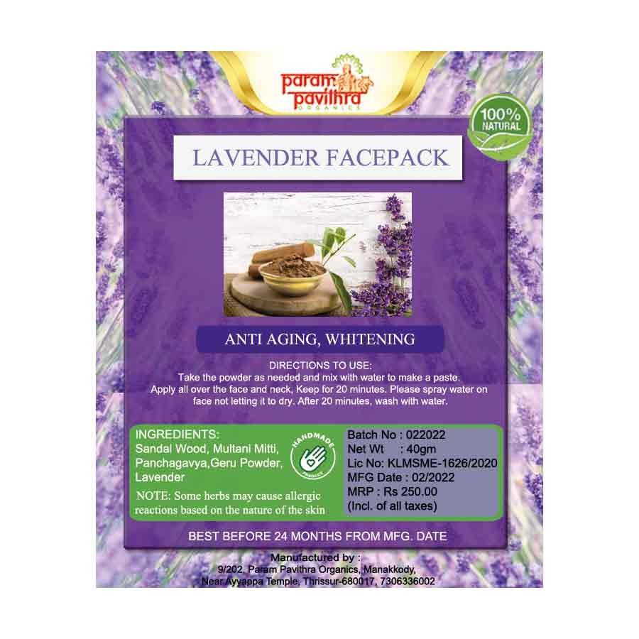 Lavender Face Pack Sachet- 40gms