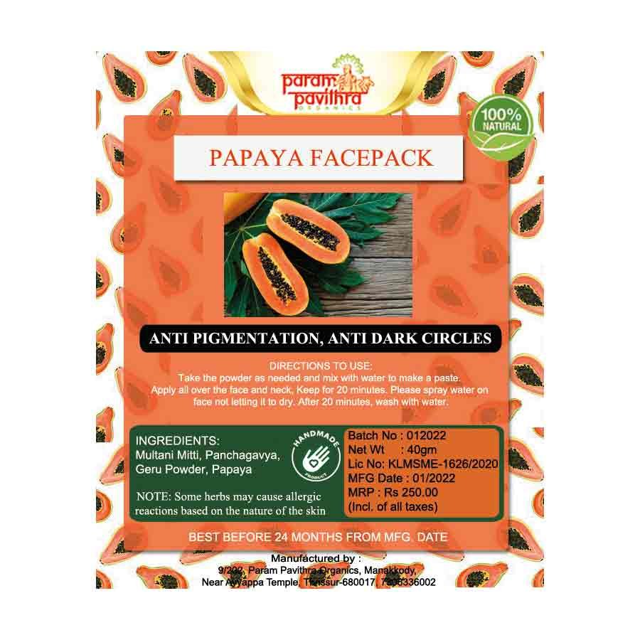 Papaya Face Pack Sachets -40gms