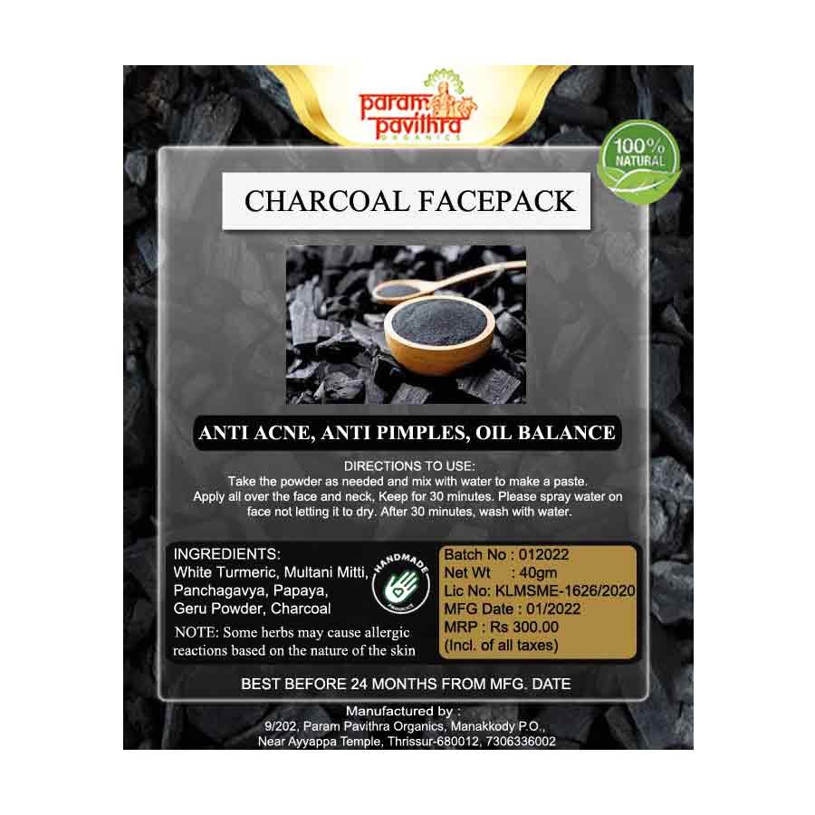 Charcoal Face Pack Sachets 40gms