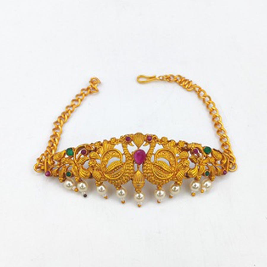 Gold Plated Bajuband for Women is made of copper 
