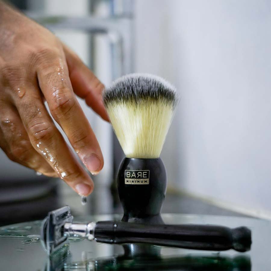 Bare Minimum | Shaving Brush | With Extremely Soft Bristles | Ultra - Absorbent | Long-Lasting | Premium Experience