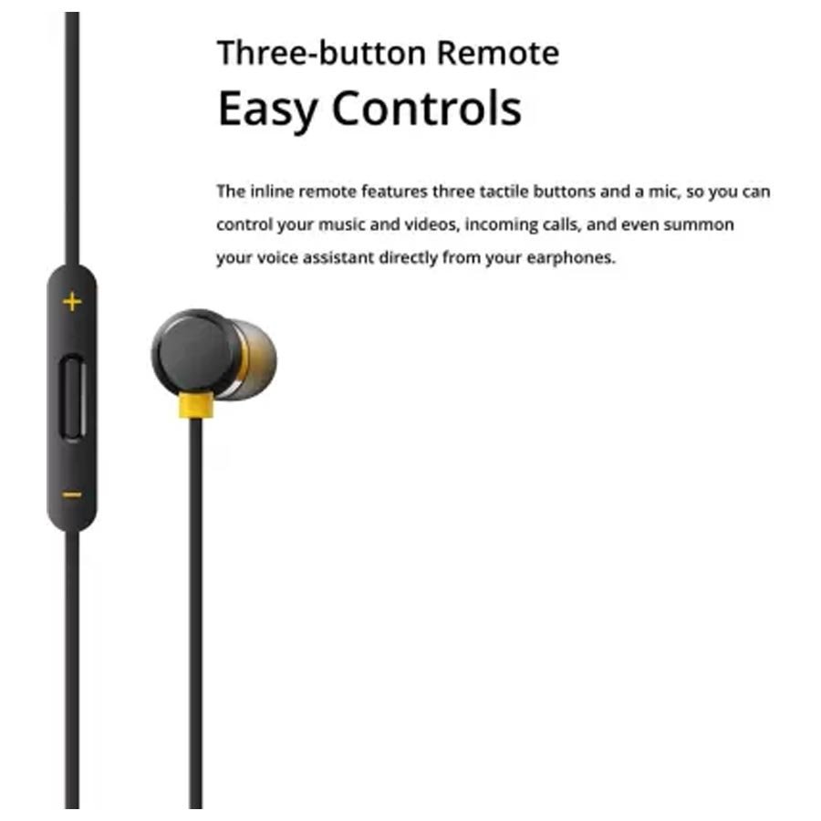 Enjoy the powerful 11.2mm bass boost driver which consist of multi-layer composite diaphragm, bringing you a deep and powerful, yet accurate bass response. The inline remote features three tactile buttons and a mic, so you can control your music and videos, incoming calls, and even summon your voice assistant directly at the touch of a button