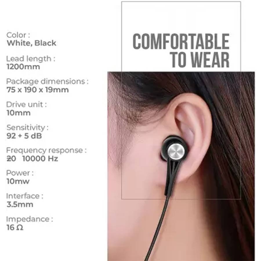 XO EP21 are in-ear wired headphones for devices equipped with a 3.5 mm jack socket. They are universal and fit many devices such as smartphones, mp3 / mp4 players, TV and others. The cable made of flexible silicone will ensure the longest possible life