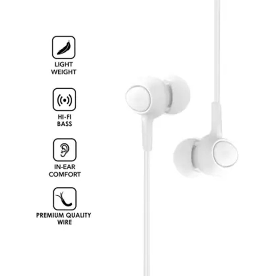 Deparq S6 Candy Earphone For Red_mi Note 11 Pro//Note 11/Note 1 Lite/9i Sport/9A Sport/ Wired Headset  (White, In the Ear)