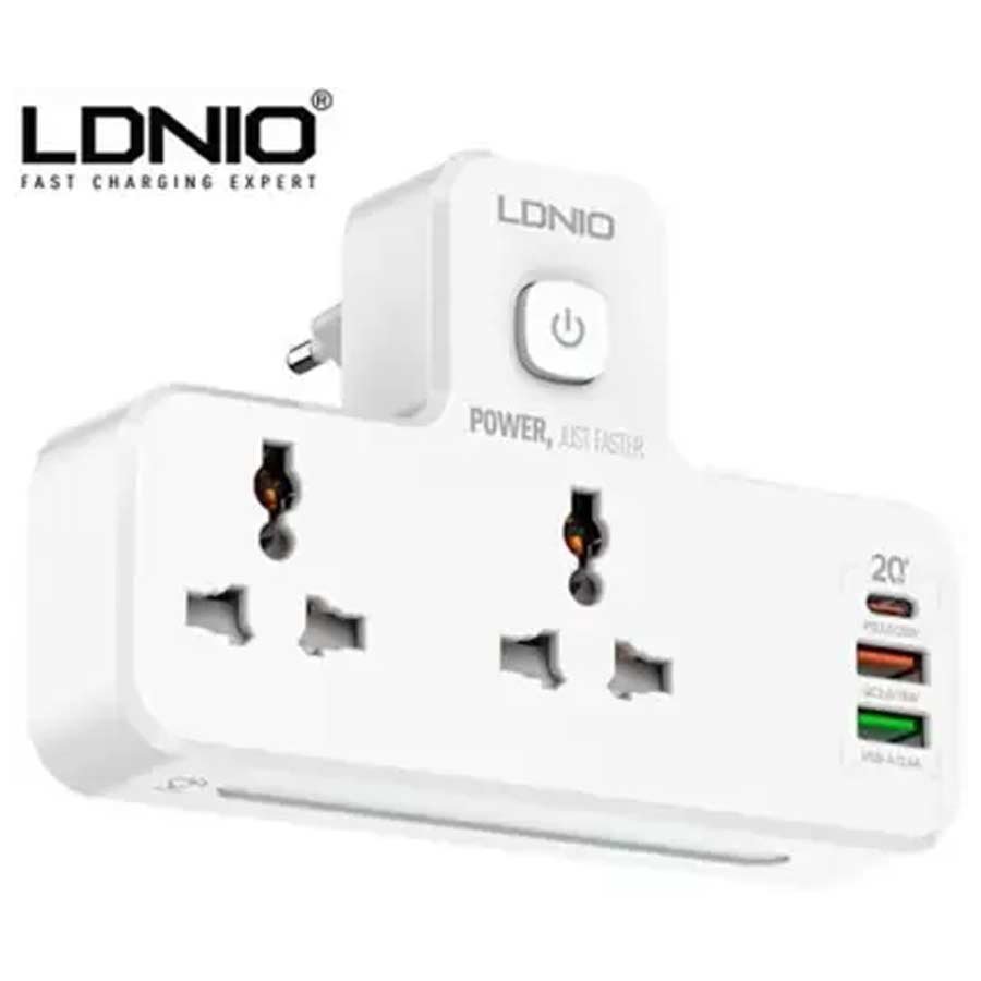 LDNIO SC2311 20W 3-Port USB Charger Extension Power Strip With 1 Year Warranty