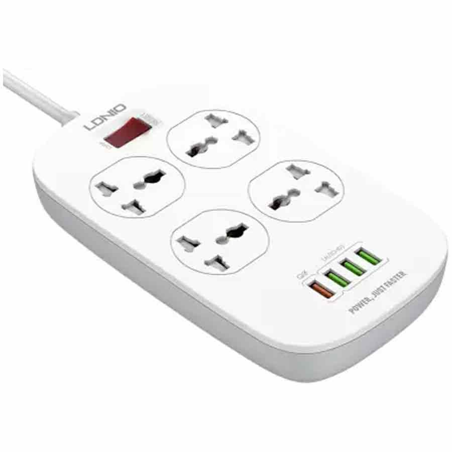 Ldnio SC4407 Power Socket 4 USB Charger with Power Extension Cord