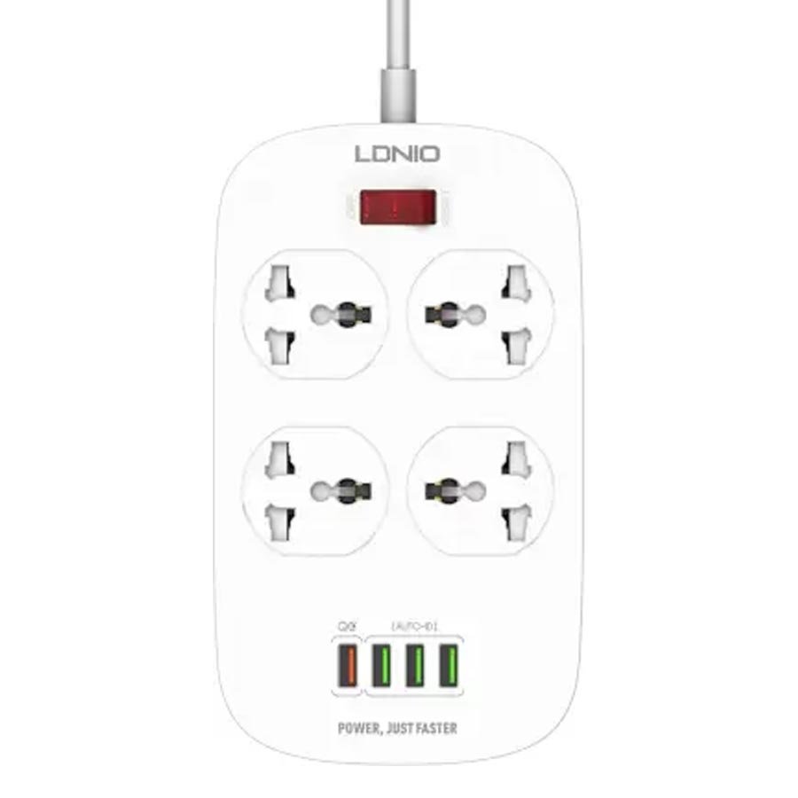 Ldnio SC4407 Power Socket 4 USB Charger with Power Extension Cord