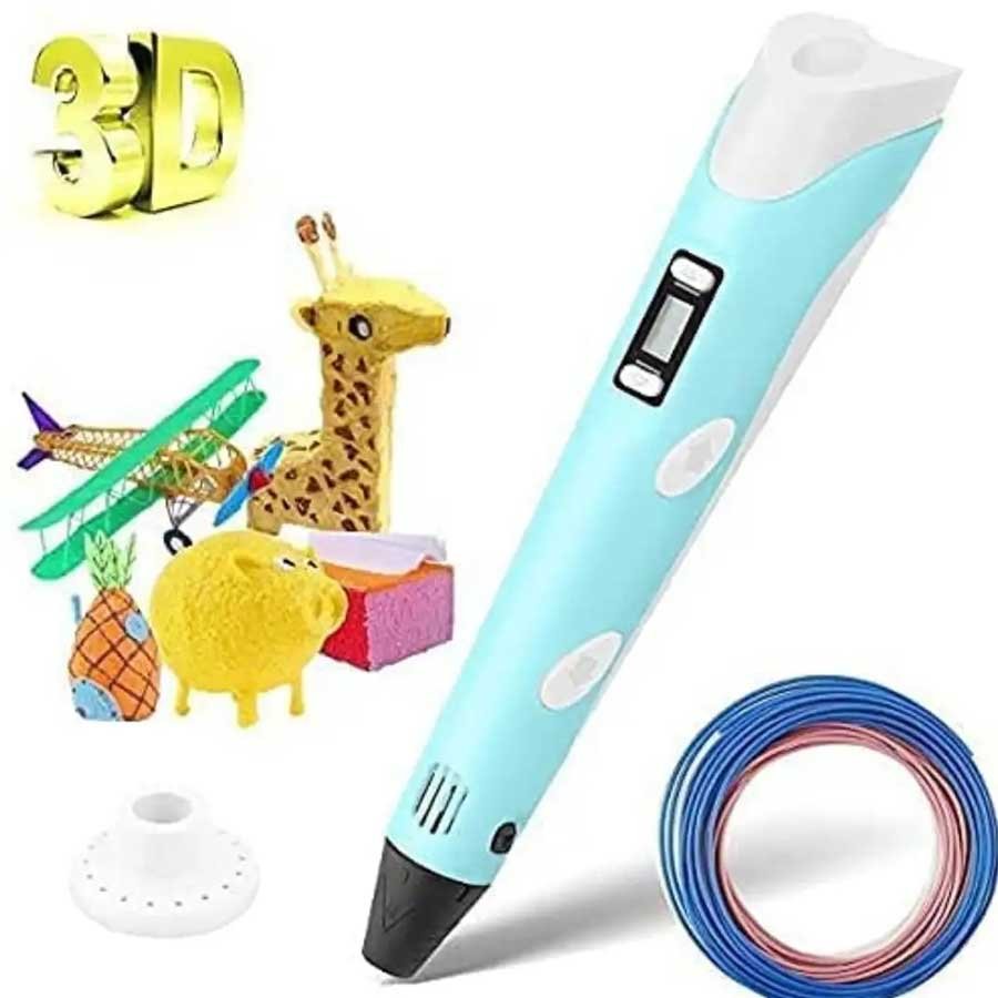 3D Pen For Pen with 3 x 1.75mm ABS/PLA Fila men for Kids/adults/children with LCD Display and USB Cable(3D-Printing Pen for 3D Drawing, Doodling, Arts, Model Making) (3D Printing Drawing Pen) 3 to 6 Years, 6 to 10 Years, 10 Years & Above