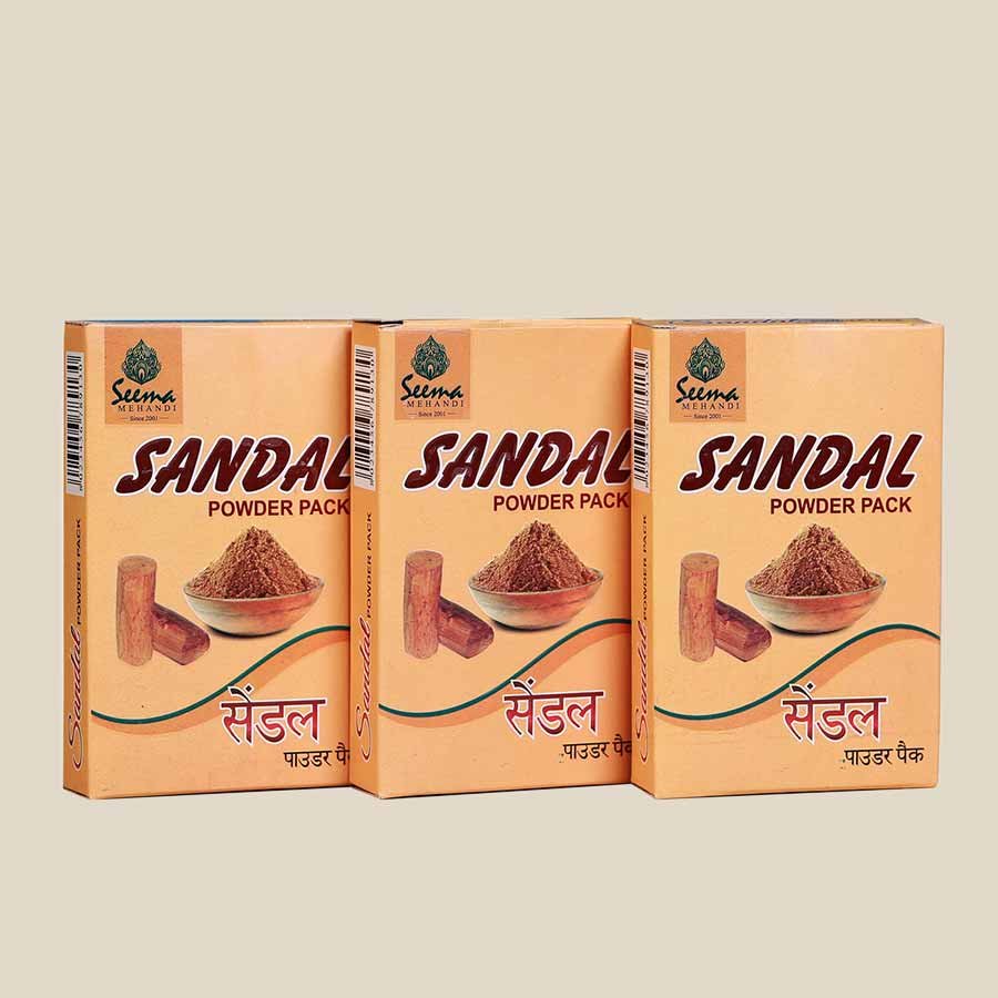 Sandal wood/ Chandan is one of the most prized herbs for cosmetics use. it gives glow to skin and heals pimples bolls and sores. it is natural sun screen and protects the skin against