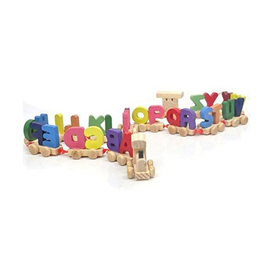 Wooden Train Building Train Set (Toy Train Alphabets)