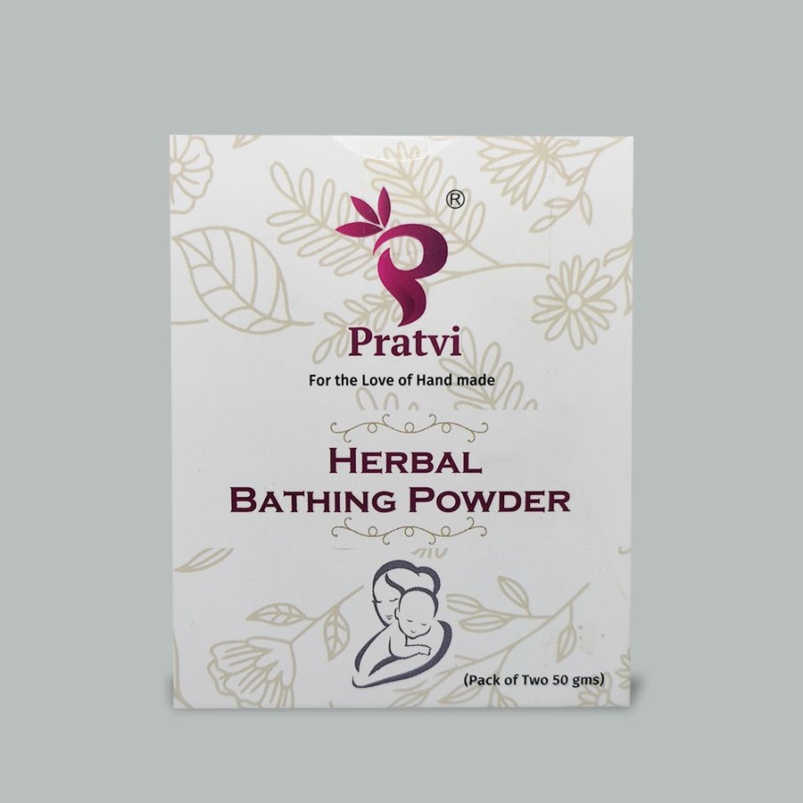 Pratvi Herbal Body wash is prepared with Hand picked natural ingredients.
50 grms of bath powder is made with Adhaki, Karchura, Swarna Patri, Rose Petals, Musta, Tulasi, Jadamanji and many more.
Swarna Patri helps in managing various skin problems like inflammation, blisters, redness and many moreâ€¦.
 Rose petals acts as an excellent sunblock.
 Rose petals helps soothe irritated  skin and reduces its redness. It heal skin  ailments like eczema and psoriasis.
Pratvi products are tested in lab before selling our products.

