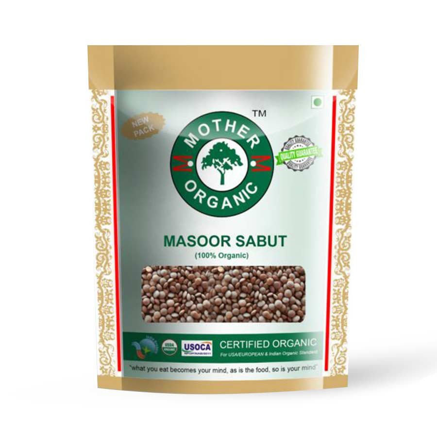 Organic Masoor Sabut  500 g