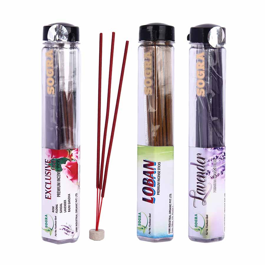Exclusive five+ loban + Lavender premium incense sticks (1 Pack, 60 pcs)