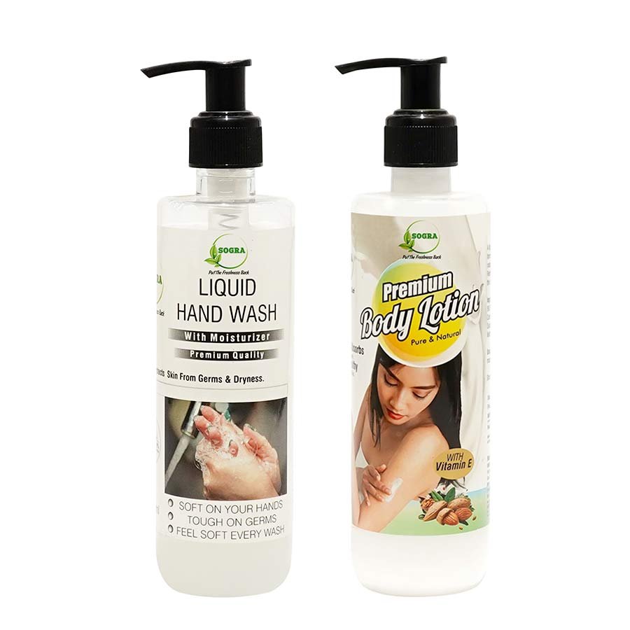 Liquid Hand Wash  (white) + Body Lotion Combo