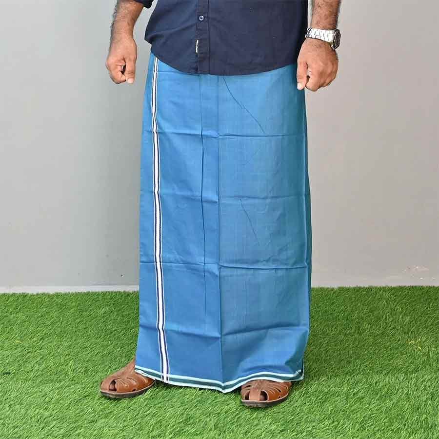 Lungi is not just a piece of fabric for Indian men, but an emotional bond with their roots. It's a feeling of rejuvenation after a tired day's of work. Kerala cotton dhoti is moving ahead from just being a casual wear to becoming a style statement. Unlike yesteryears abstract patterns , cotton dhotis are available in a variety of solid hues.