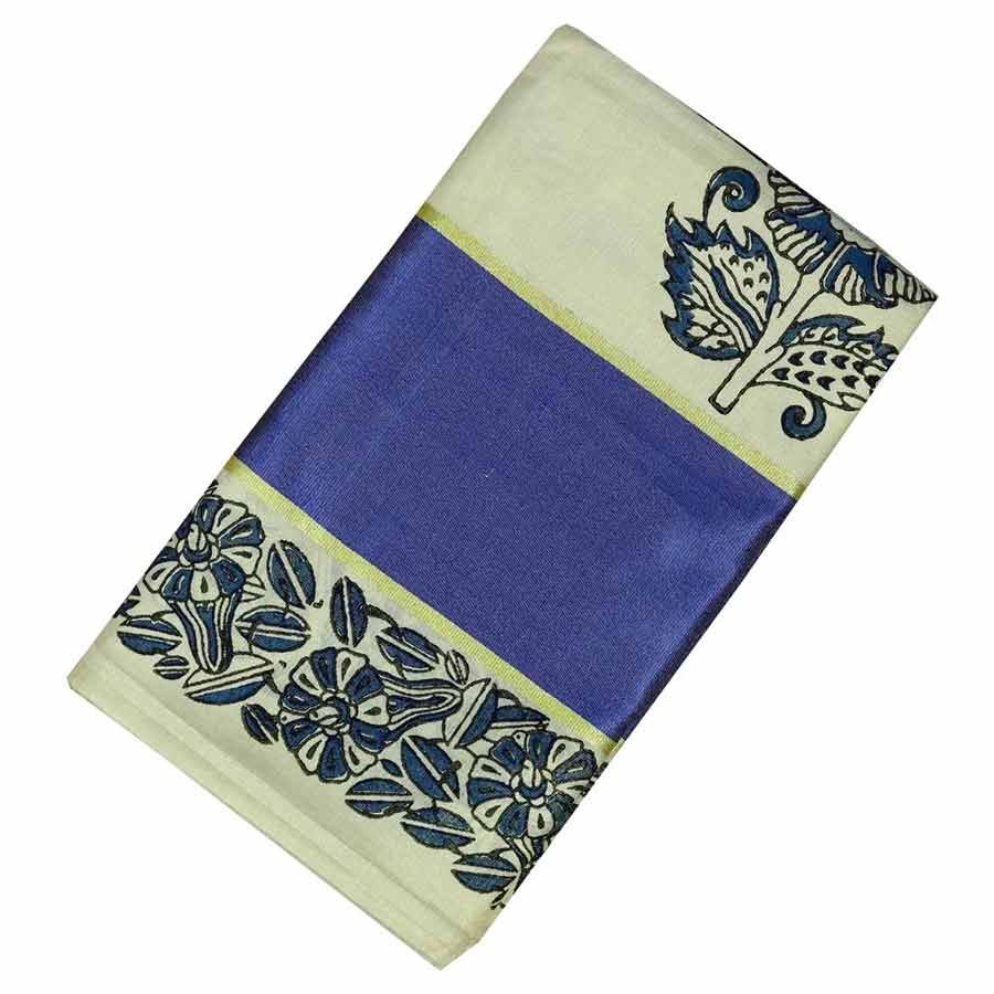 Ekatva brings hand block imprinted saree on the tissue cotton fabric. The classic hand-printed motifs on the saree perfectly blend to supplement the whole traditional look.