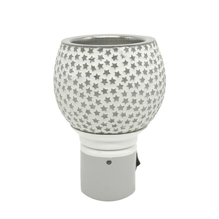 Glass Kapoor Dhani & Essential Oil Diffuser with On Off Switch to Toggle Between Burner & Lamp (Ceramic)