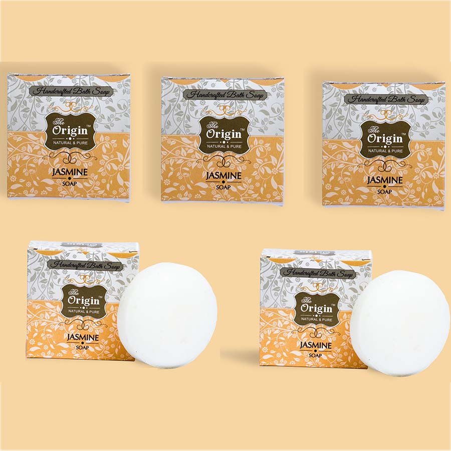 Jasmin Soap 100 gms X  5 Nos - Hand Made Coconut Oil Soap 