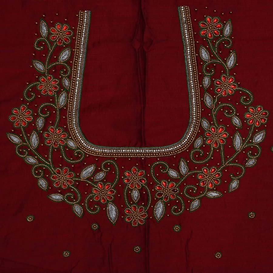 Made To Order Hand Embroidered Blouse Fabric
