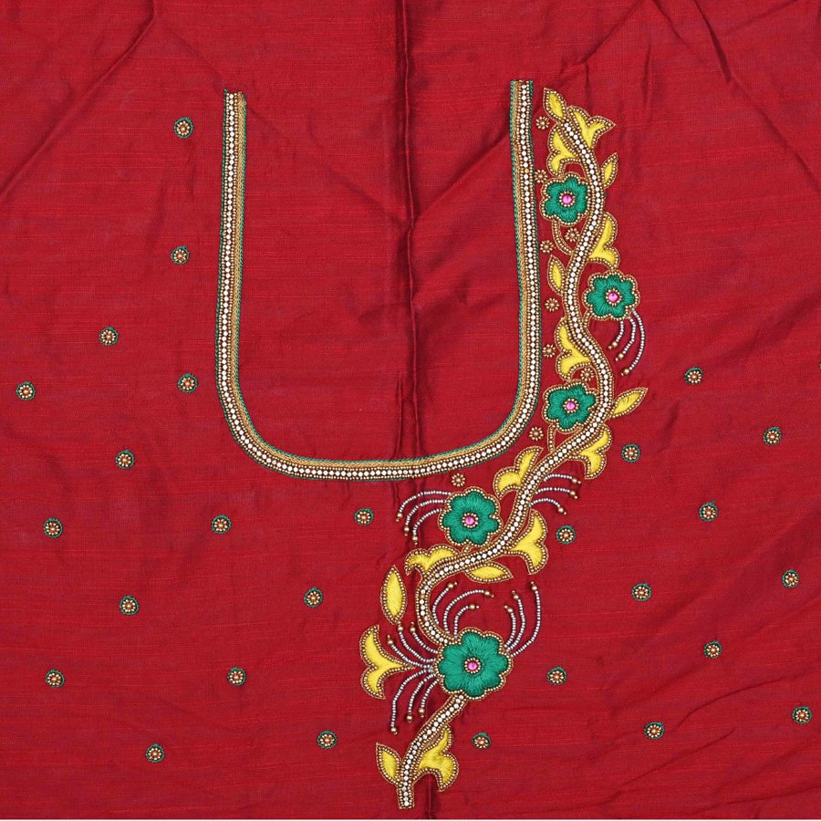 Made To Order Hand Embroidered Blouse Fabric
