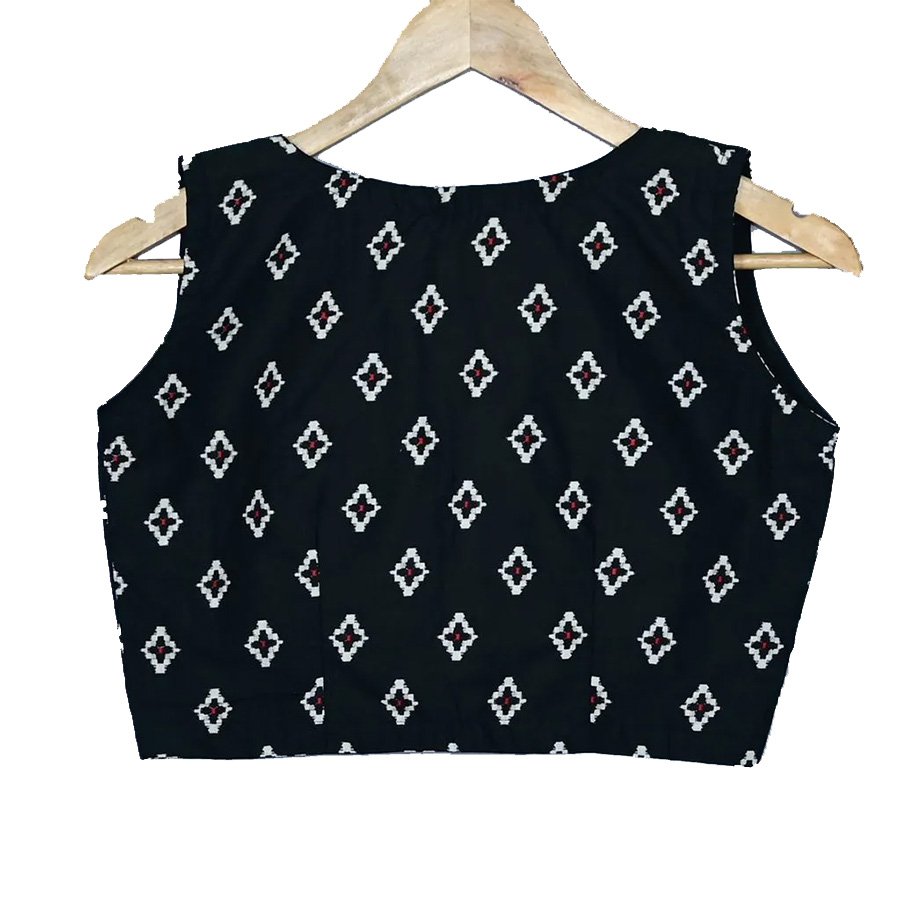 Black Readymade Cotton Blouse
