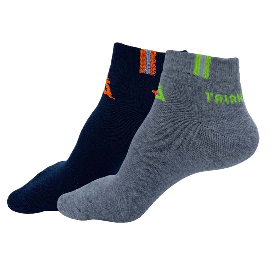 T20	Men Casual Socks Grey And  Navy Blue