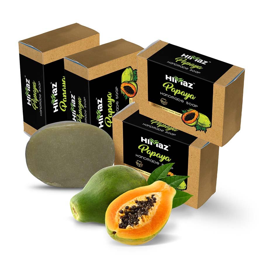 Papaya Fruit Soap 75gm Pack of 4 