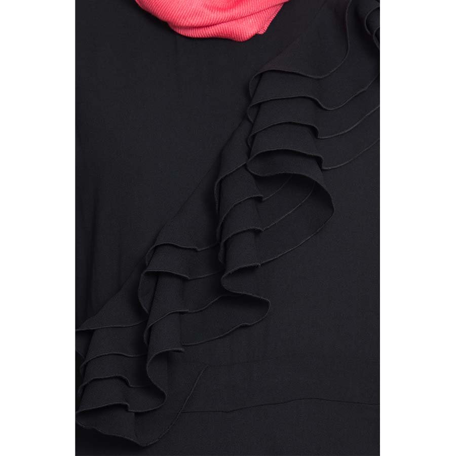 Nazneen Frilled Executive Pant Abaya Black