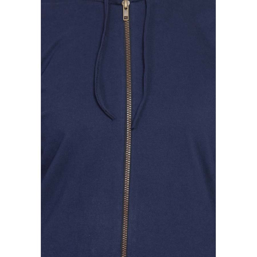 Nazneen Front Open Patch Pocket Hood Travel Abaya Navy Blue