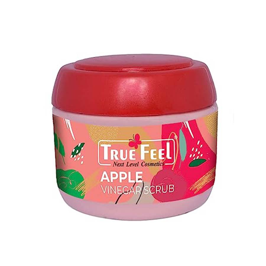 True Feel- Apple Vinegar Massage Whitening Instant Glow Facial Scrub, Acne Scar, Dark Circle, Anti-Oxidants, Nourishment & Soft Textured, face & Body, Men & Women(300gm)
