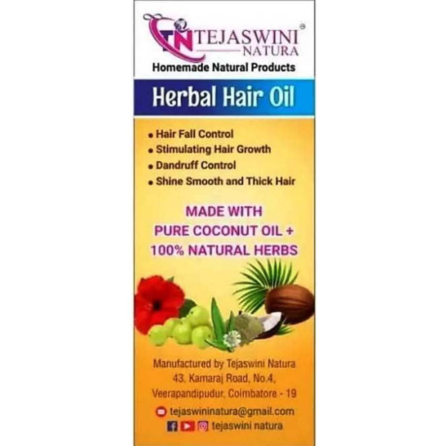 Tejaswini Natura Herbal Hair Oil With 10 Plus Ingredients 250 ml And 100 ml Combo Pack 