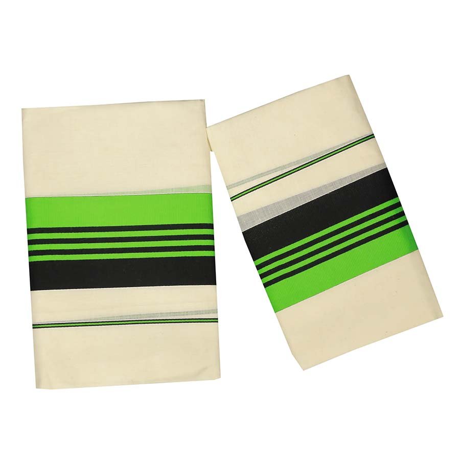 Setmundu With Green And Black Stripes Kara
