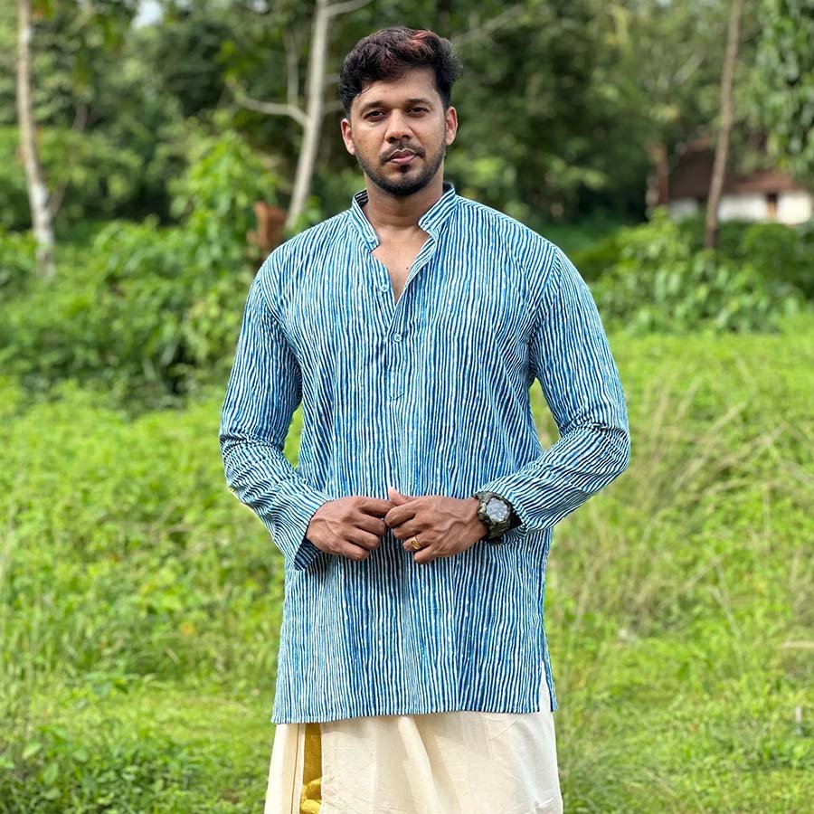 Indie Stripes Kurta For Men