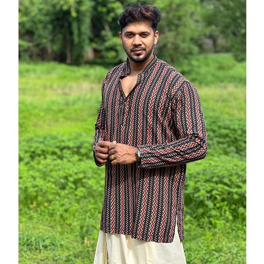 Men's Ajrakh Kurta