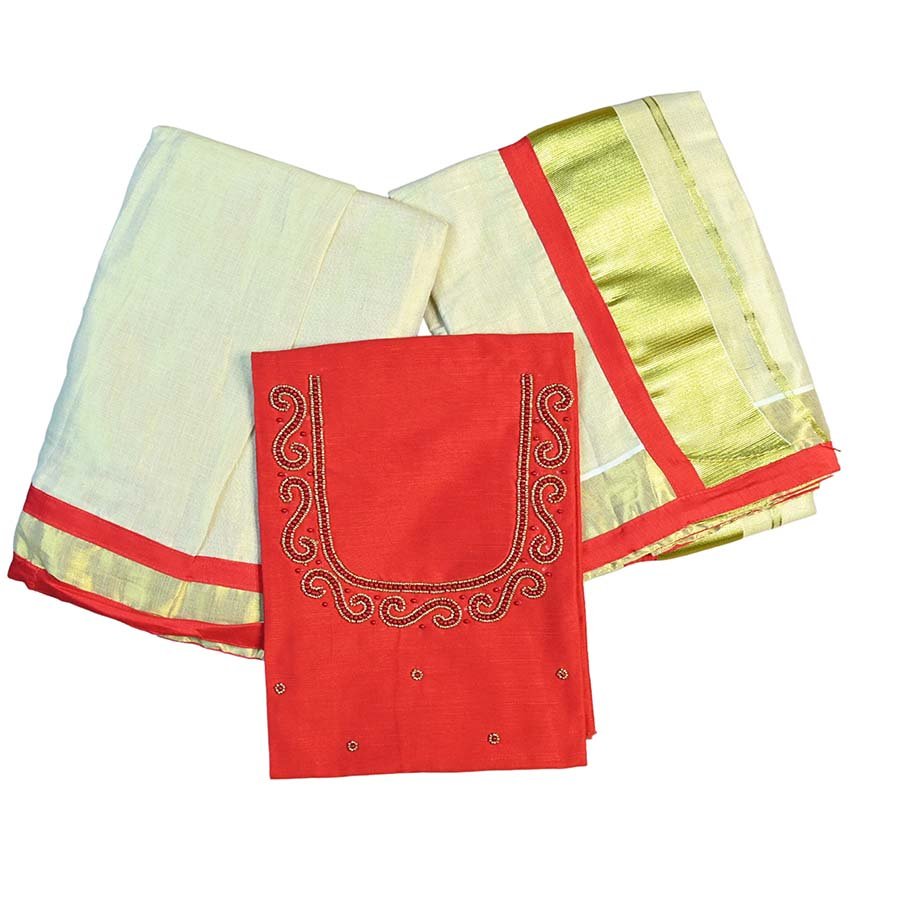 Semi Stitched  Dhavani Material

