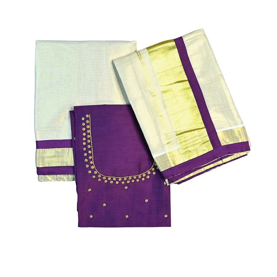 Semi Stitched Dhavani Material
